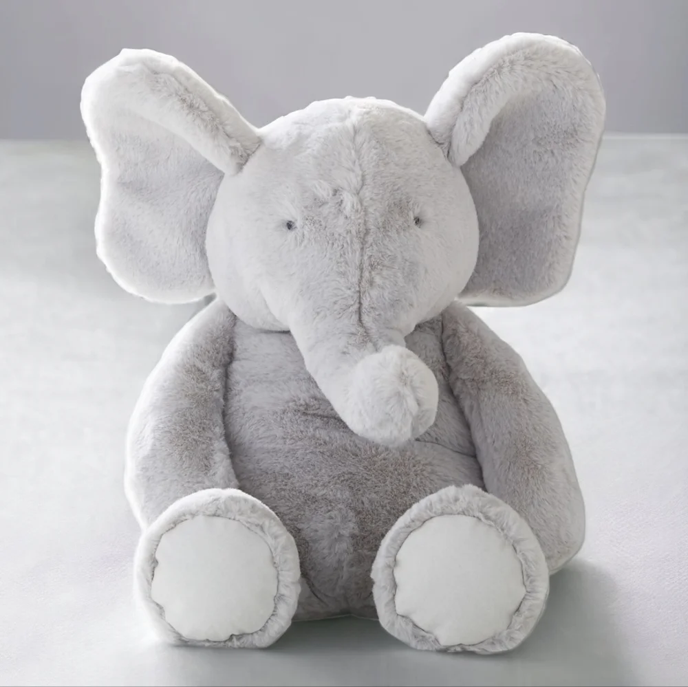 Pottery Barn Kids Gray Elephant Critter Plush Collection - Large 18